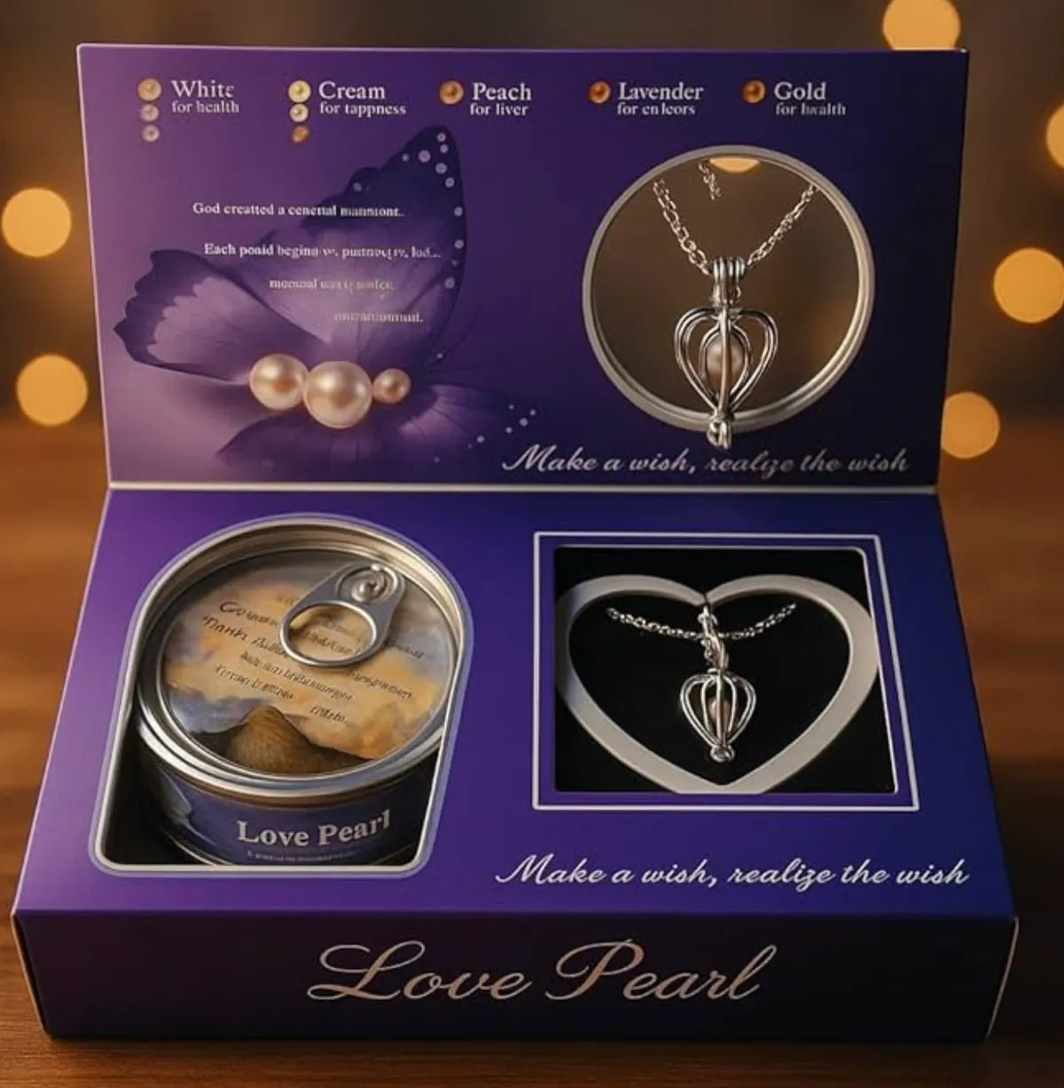 Freshwater Shell Canned Oyster Ocean Love Real Pearl Necklace Set